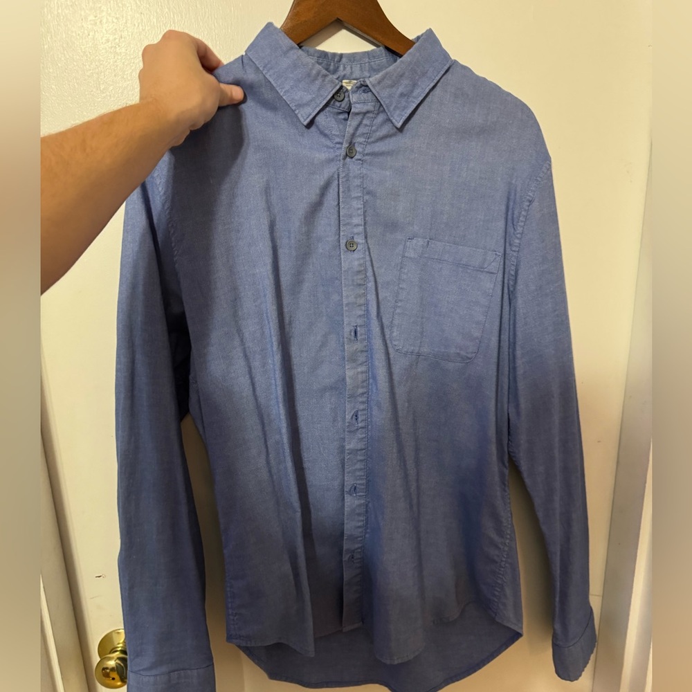 lululemon athletica Light Blue Casual Button-Down Shirt